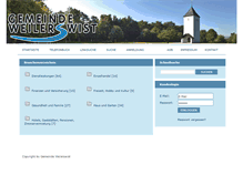 Tablet Screenshot of branchenverzeichnis.weilerswist.de